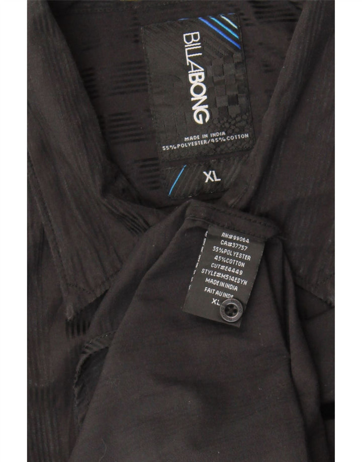 Camisa gráfica masculina Billabong XL poliéster listrado preto