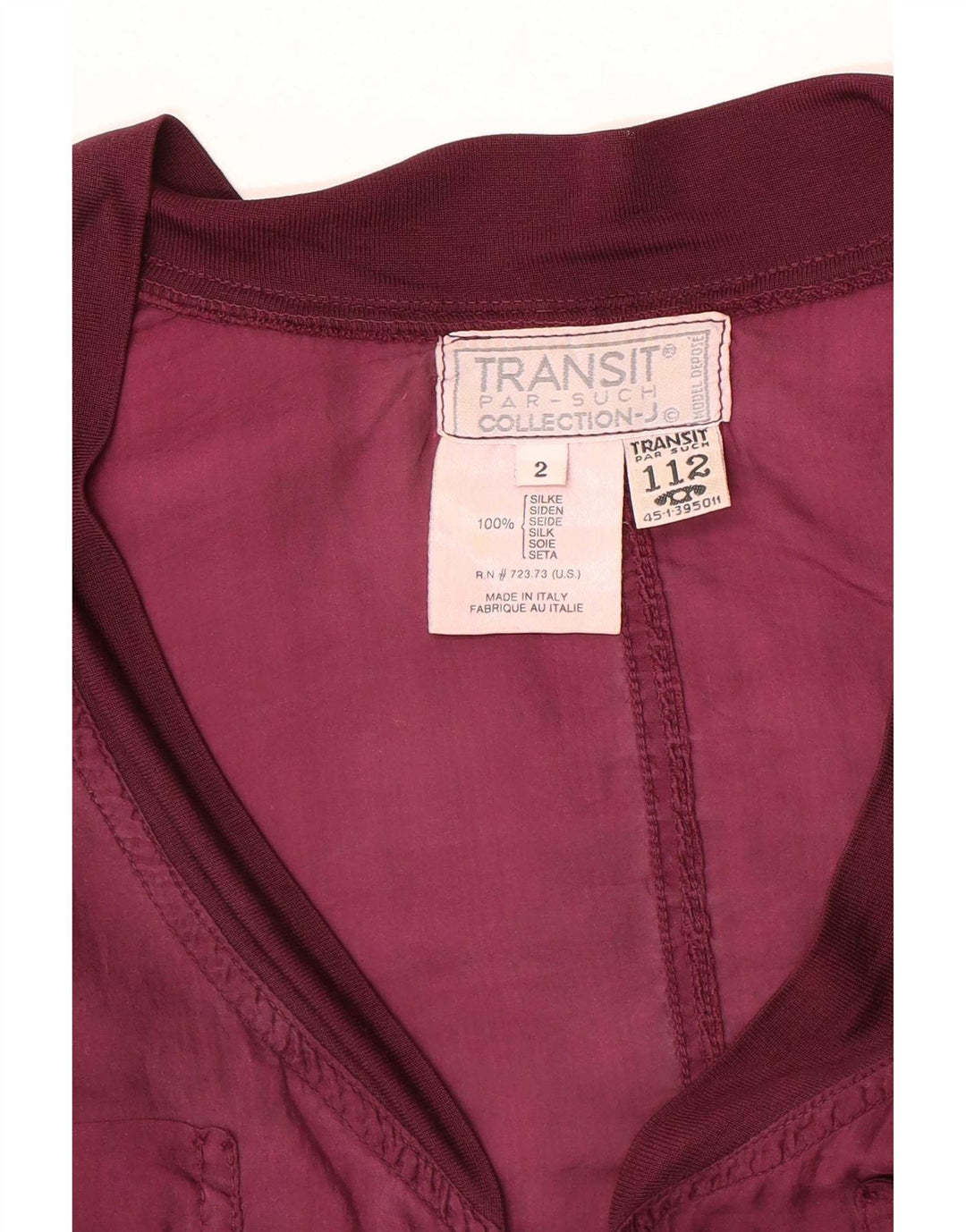 Jaqueta bomber feminina Transit Par Such, corte oversized, US 2 XS, seda roxa