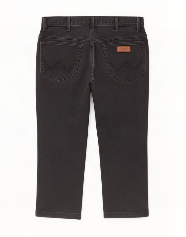 Wrangler Mens Regular Fit Capri Jeans W34 L22 Algodão Preto