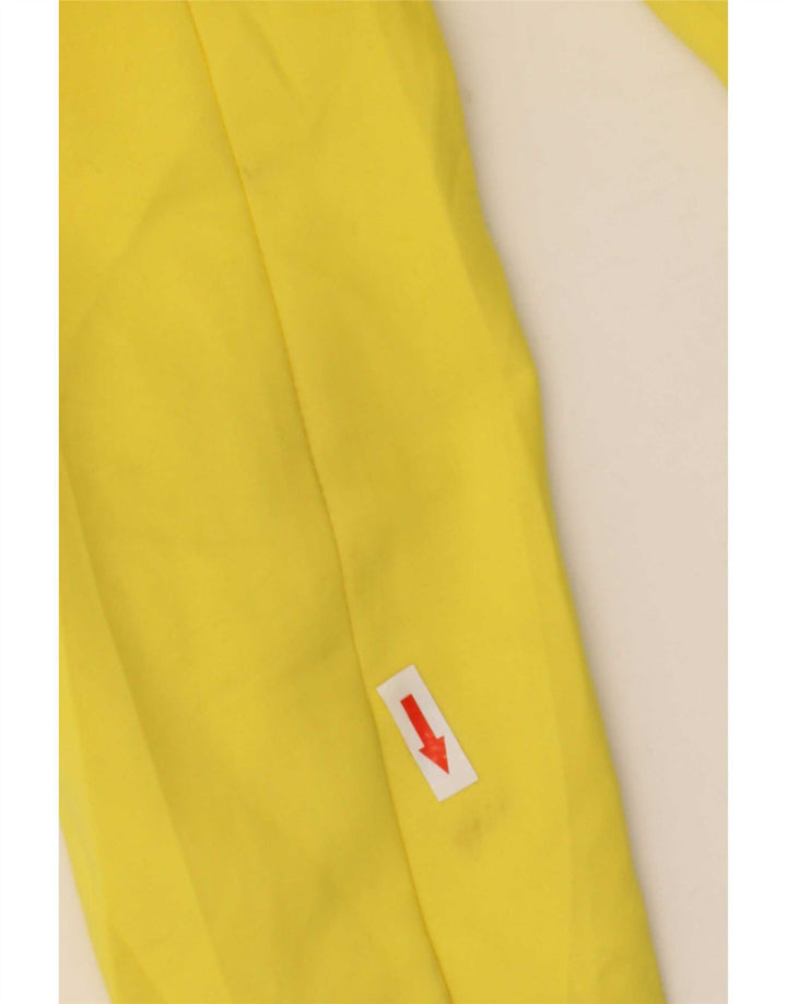 Jaqueta blazer feminina Zara com 1 botão UK 10 poliéster amarelo pequeno