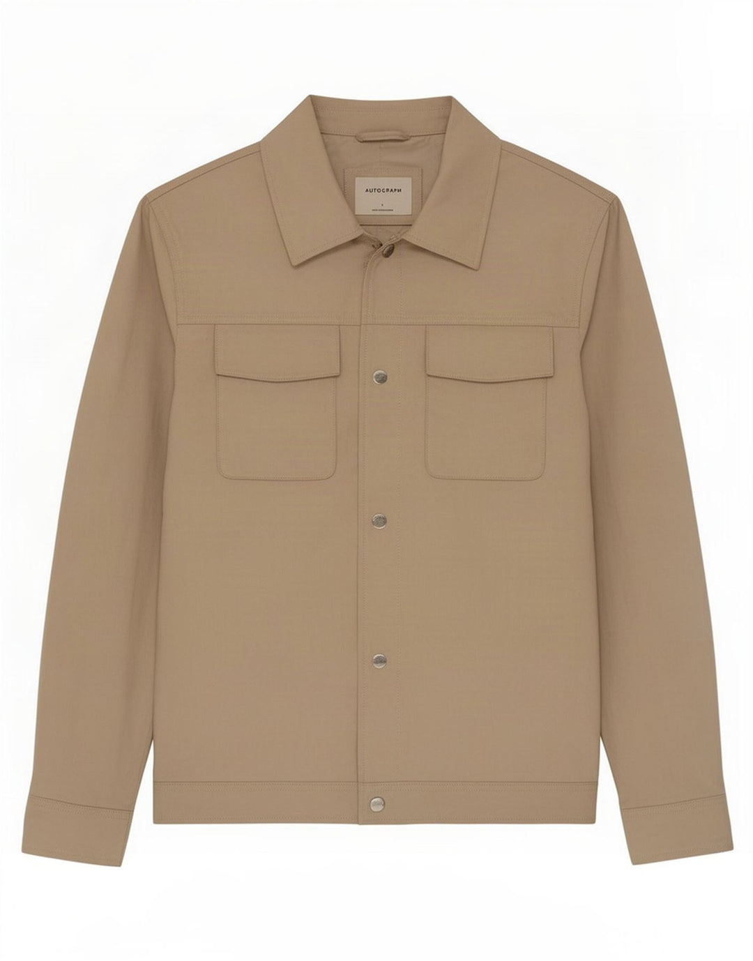 Jaqueta bomber masculina Marks & Spencer Reino Unido 40 grande bege