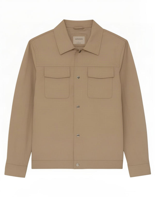 Jaqueta bomber masculina Marks & Spencer Reino Unido 40 grande bege