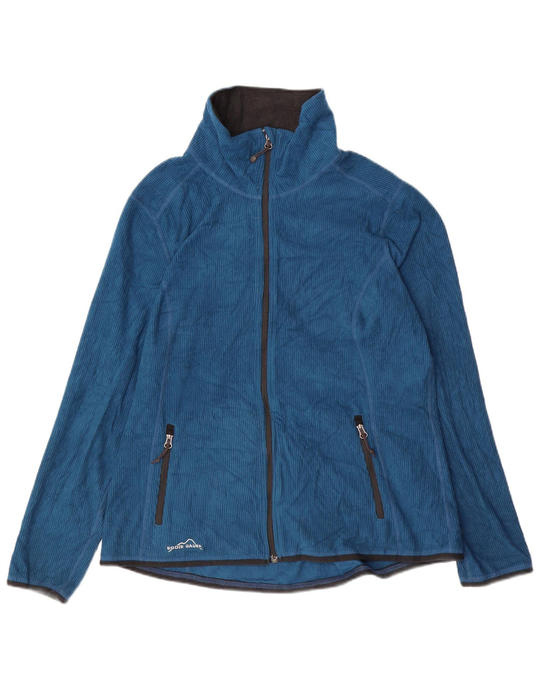 Jaqueta de lã feminina EDDIE BAUER UK 18 XL azul poliéster