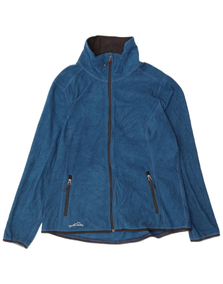 Jaqueta de lã feminina EDDIE BAUER UK 18 XL azul poliéster