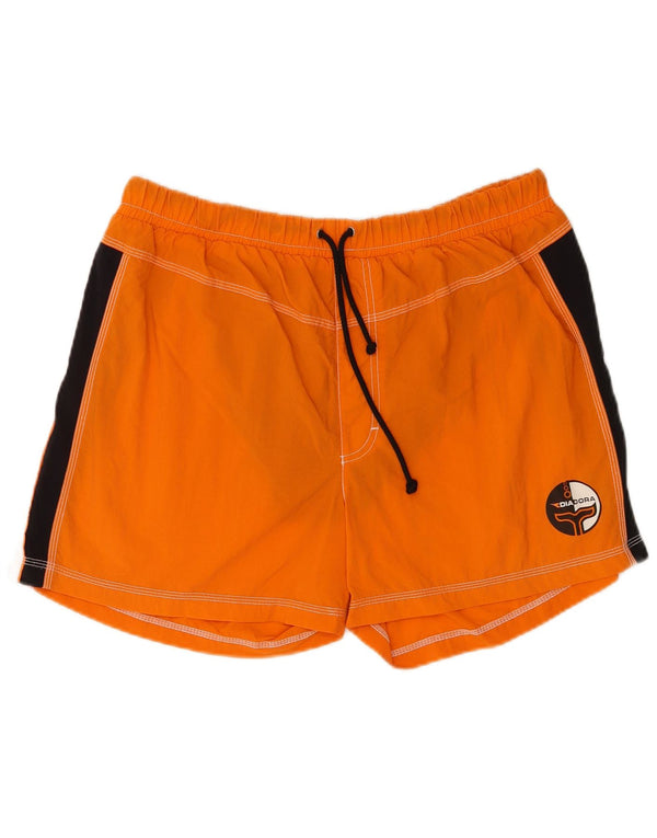 Shorts de natação masculinos Diadora Regular 2XL laranja Colourblock poliamida