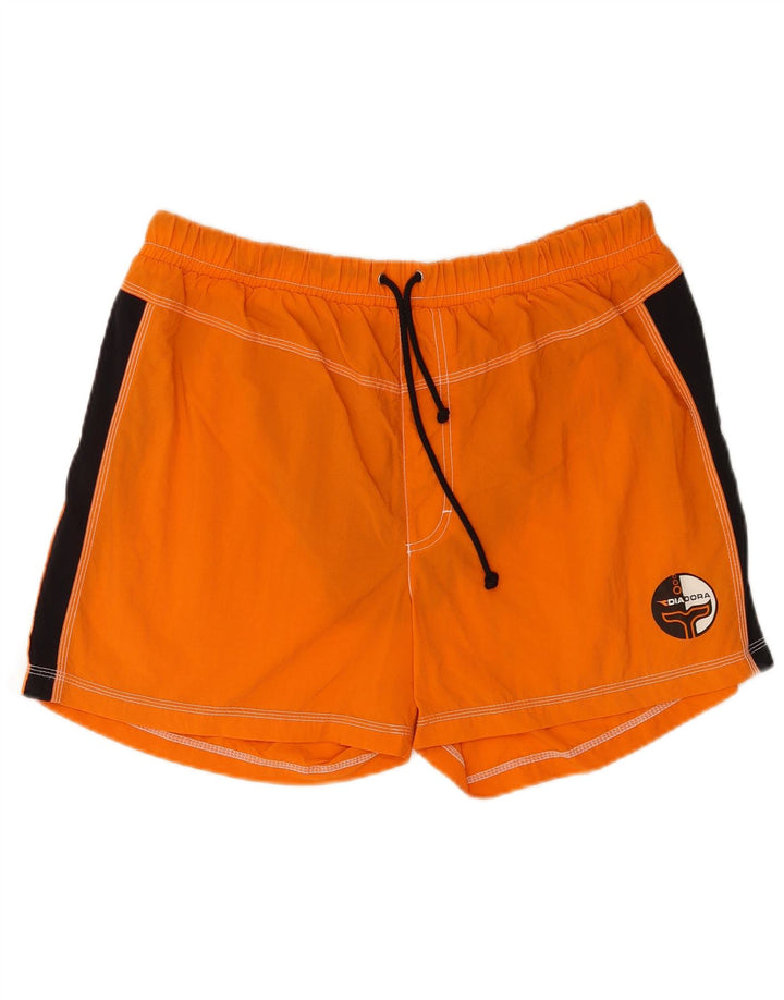Shorts de natação masculinos Diadora Regular 2XL laranja Colourblock poliamida