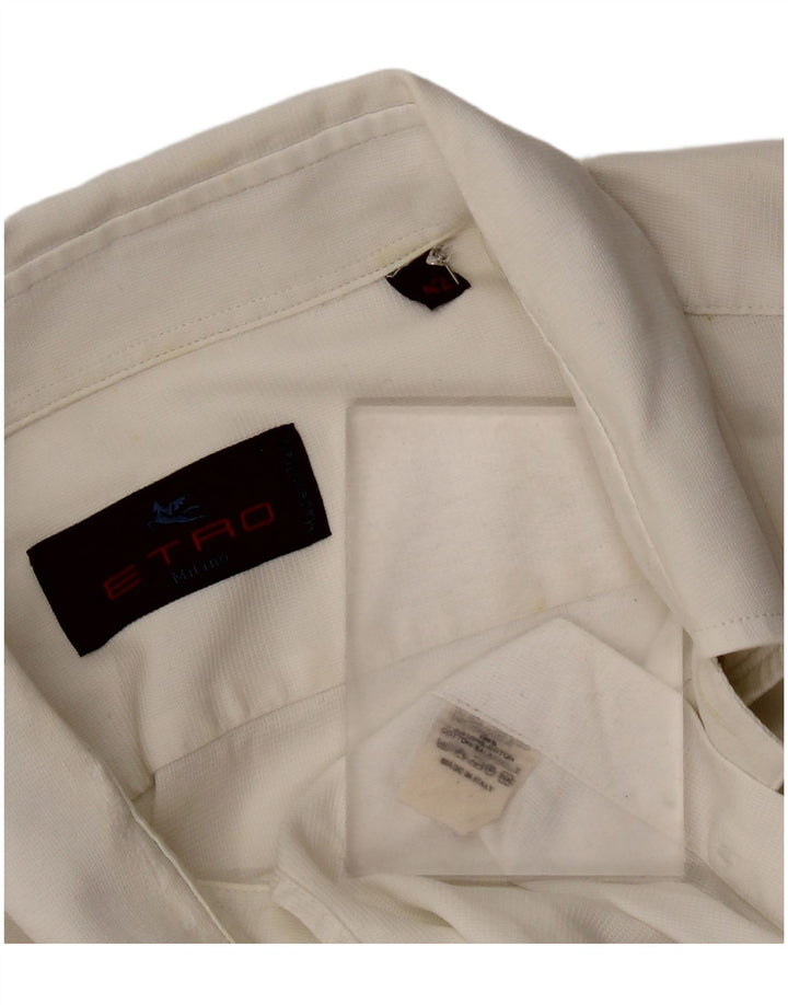 Camisa masculina Etro tamanho 42 grande algodão branco