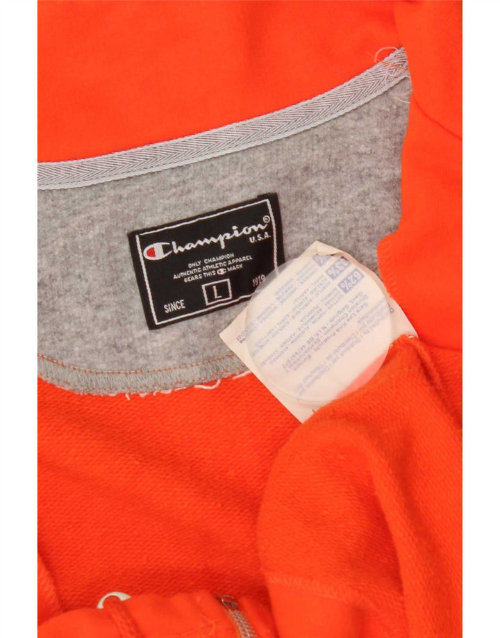 Jaqueta feminina Champion Crop Graphic Tracksuit UK 14 grande laranja