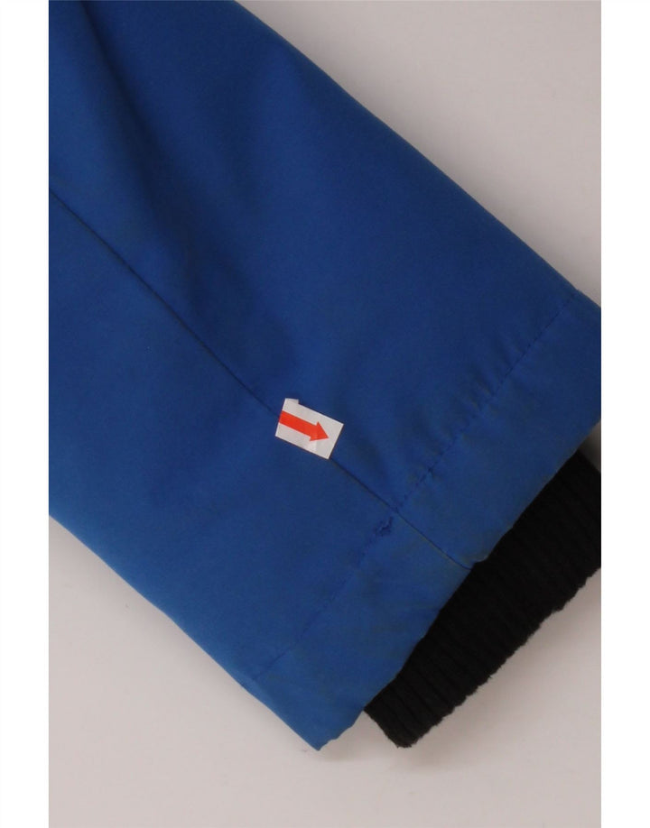 Casaco masculino acolchoado com capuz gráfico SUPERDRY Reino Unido 36 pequeno azul nylon