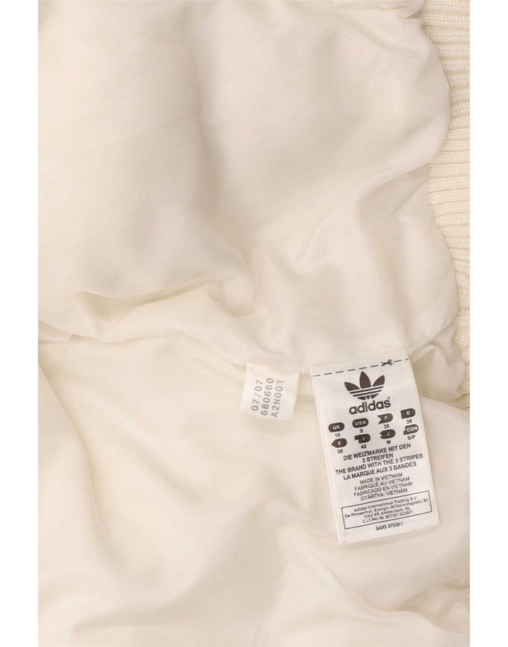 Jaqueta Adidas Feminina Graphic Padded UK 10 Pequena Poliéster Branco