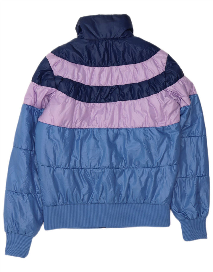 Jaqueta acolchoada feminina PUMA UK 10 poliéster colorblock azul pequeno
