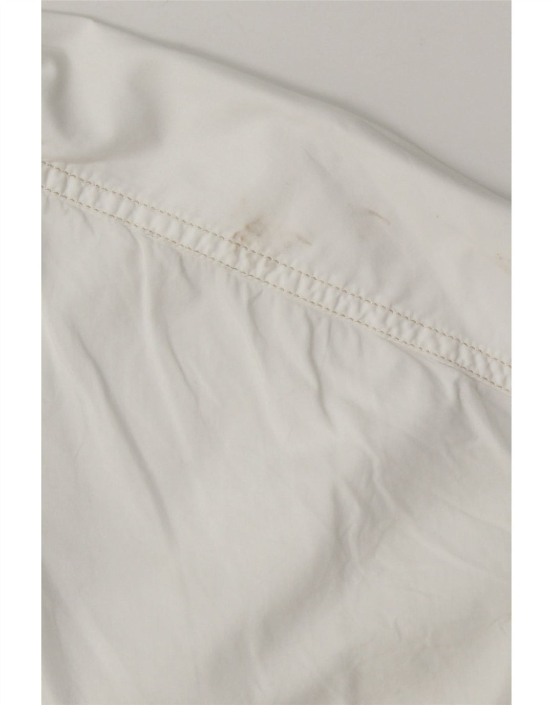 Camisa oversized feminina Benetton UK 10 pequeno algodão branco