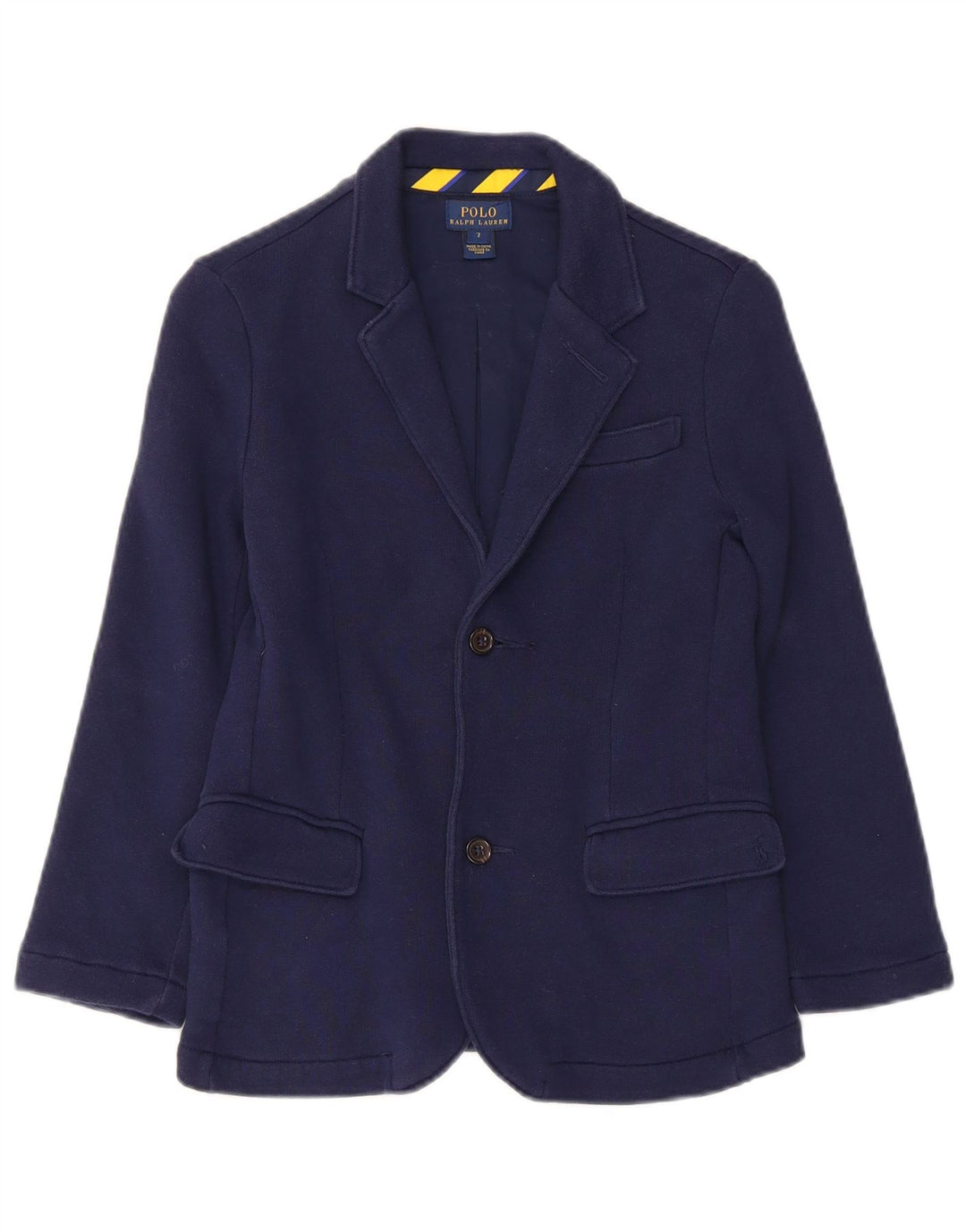 Polo Ralph Lauren Jaqueta blazer masculina de 2 botões 6-7 anos algodão azul marinho