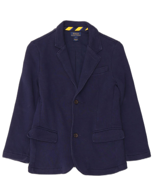 Polo Ralph Lauren Jaqueta blazer masculina de 2 botões 6-7 anos algodão azul marinho