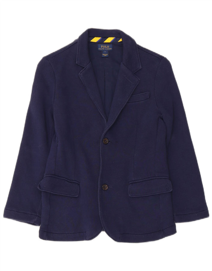Polo Ralph Lauren Jaqueta blazer masculina de 2 botões 6-7 anos algodão azul marinho