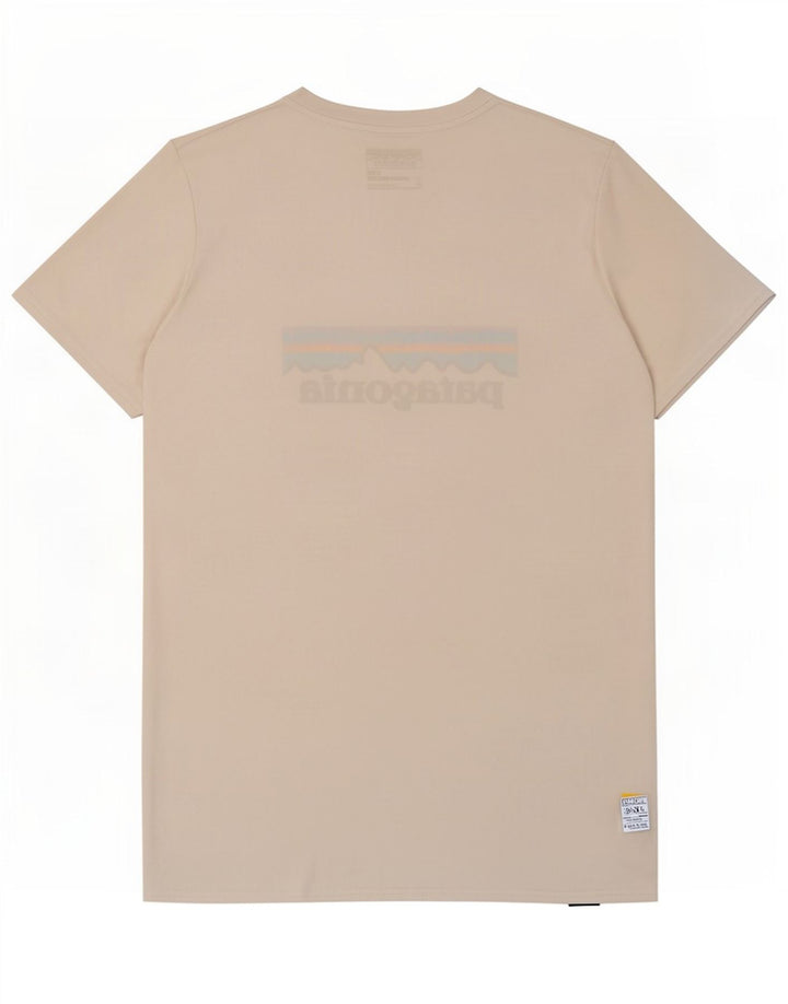 Patagonia Mens Graphic T-Shirt Top Médio Poliéster Branco