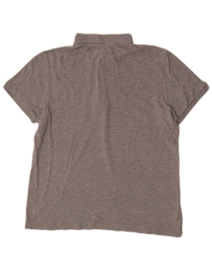 Camisa polo masculina Lotto grande algodão manchado cinza