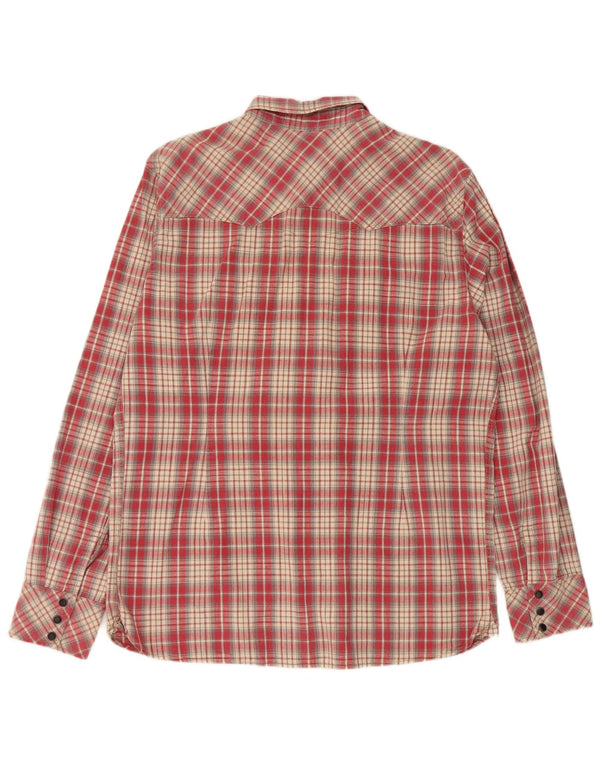Camisa masculina Levi's Western Slim Fit XL de algodão vermelho