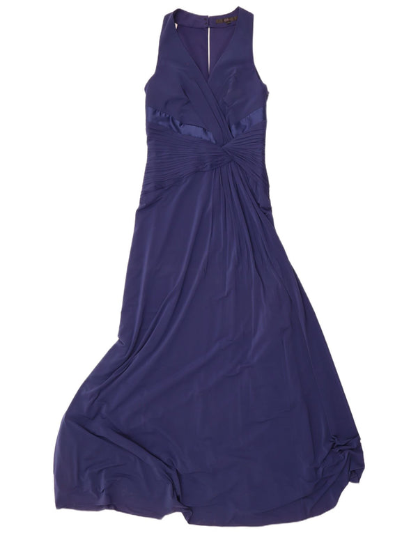 Vestido maxi feminino sem mangas Coast UK 10 pequeno azul