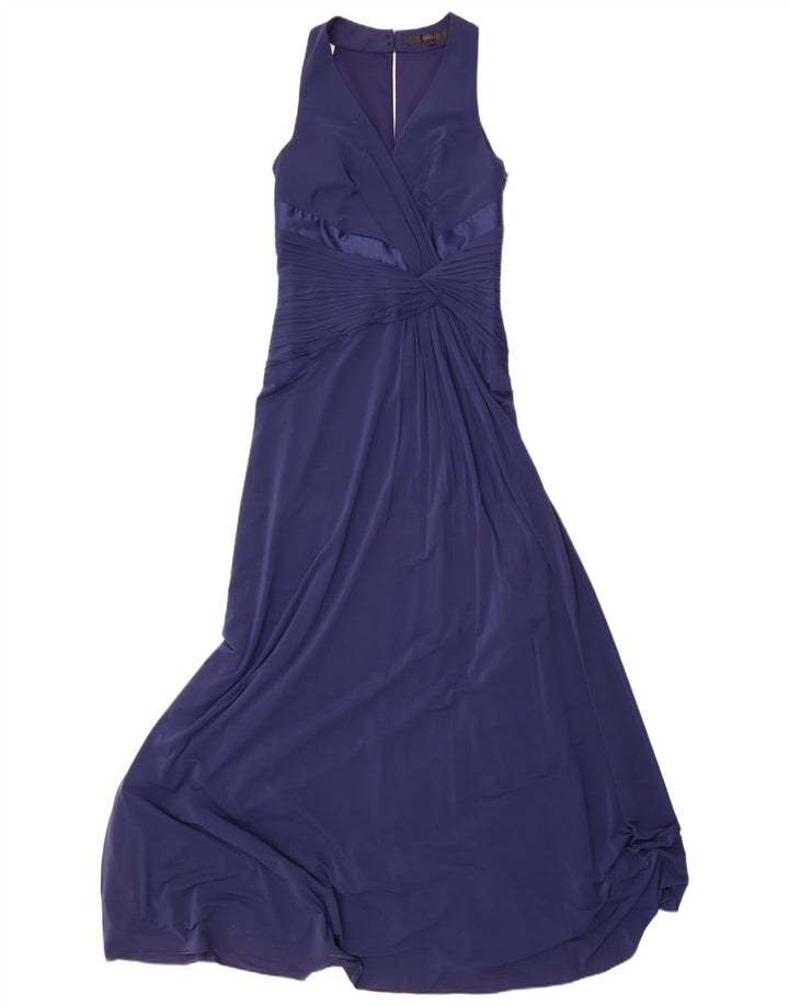 Vestido maxi feminino sem mangas Coast UK 10 pequeno azul