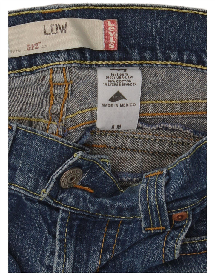 Calça jeans feminina Levi's 542 Low Bootcut US 6 médio W30 L32 azul algodão