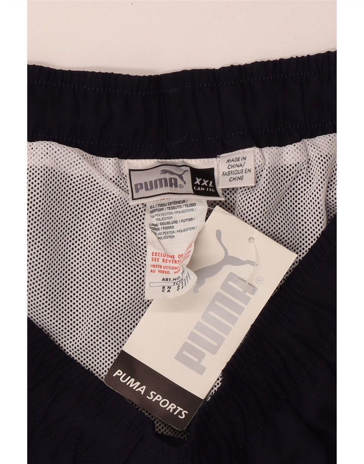 Shorts esportivos masculinos Puma 2XL azul marinho poliéster