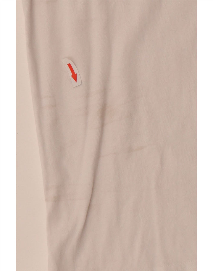 Calvin Klein Camiseta masculina gráfica Top médio algodão branco