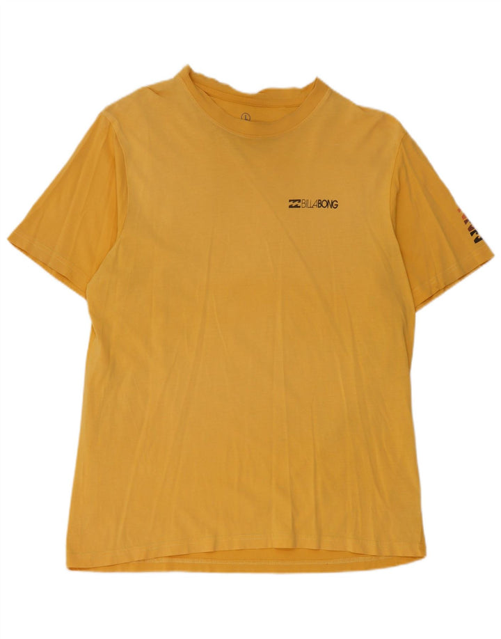 Camiseta masculina Billabong grande algodão amarelo