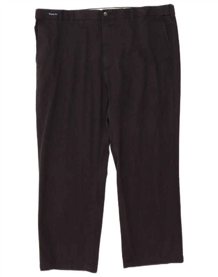 Calça chino masculina Marks & Spencer Blue Harbor Regular Fit W44 L29 preta