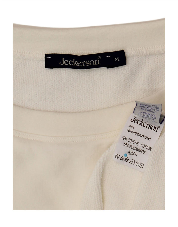Camiseta feminina Jeckerson UK 14 algodão branco médio