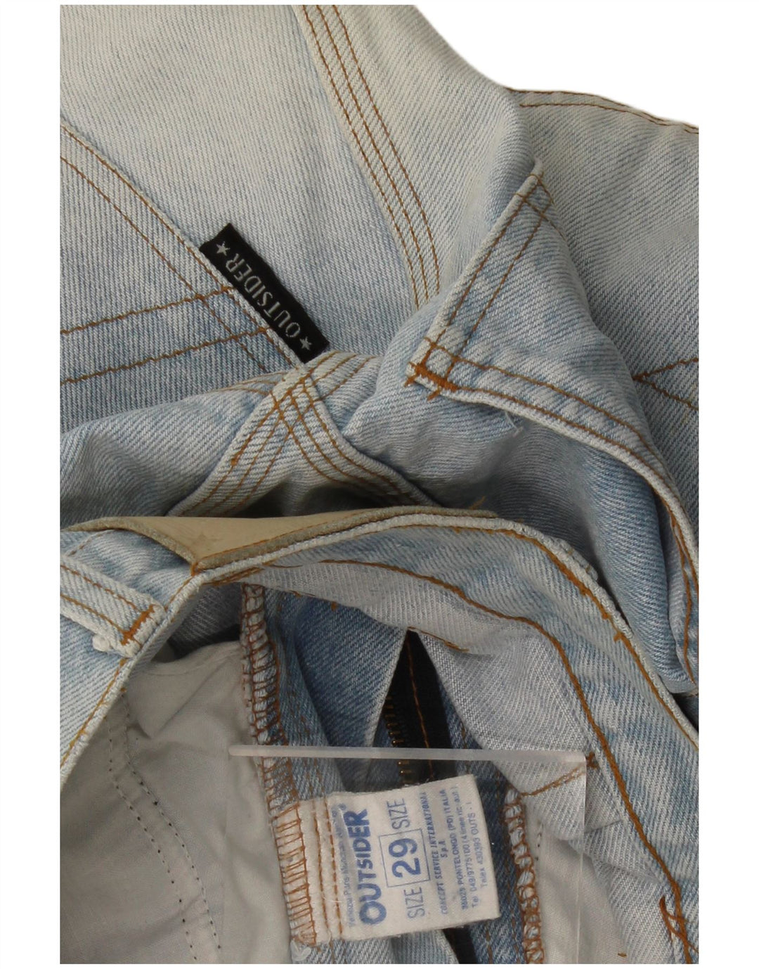OUTSIDER Calça jeans masculina cônica W29 L32 algodão azul