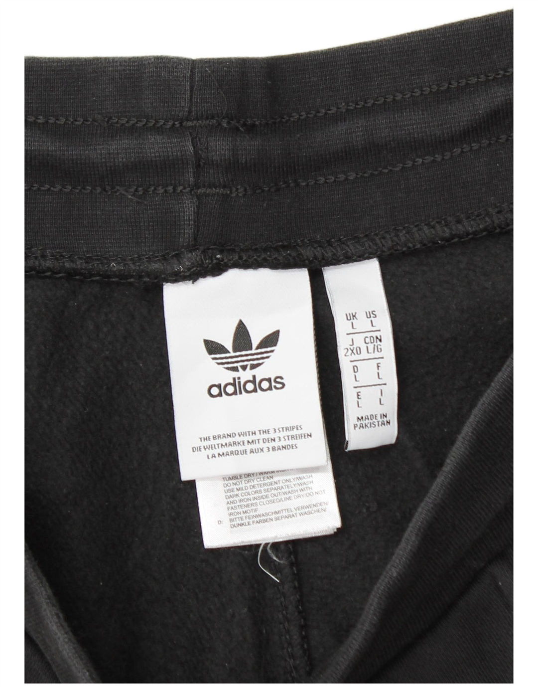 ADIDAS Mens Treino Calças Joggers Grande Algodão Preto
