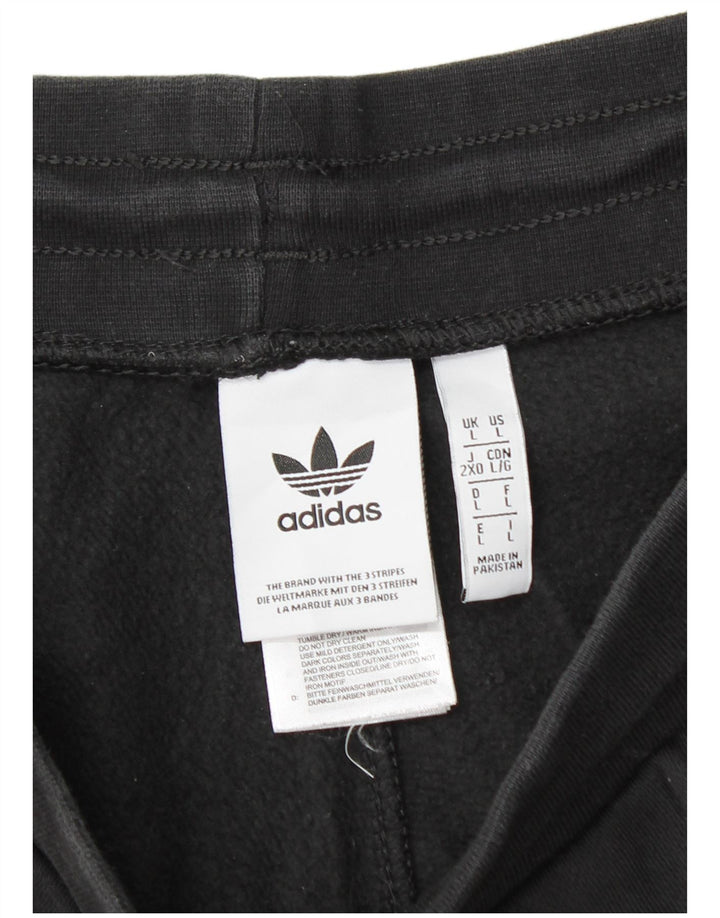 ADIDAS Mens Treino Calças Joggers Grande Algodão Preto