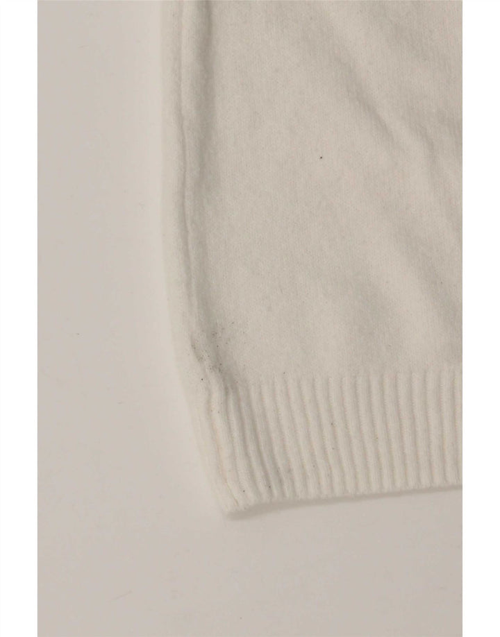 Suéter cardigã feminino Marks & Spencer Reino Unido 14 poliéster branco médio