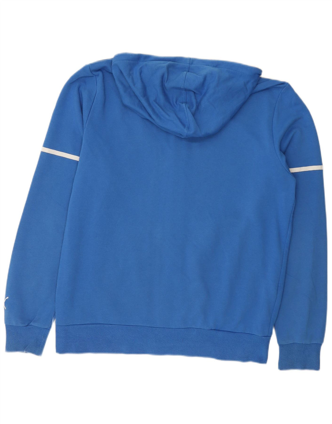 Suéter masculino Puma Graphic Zip com capuz grande algodão azul
