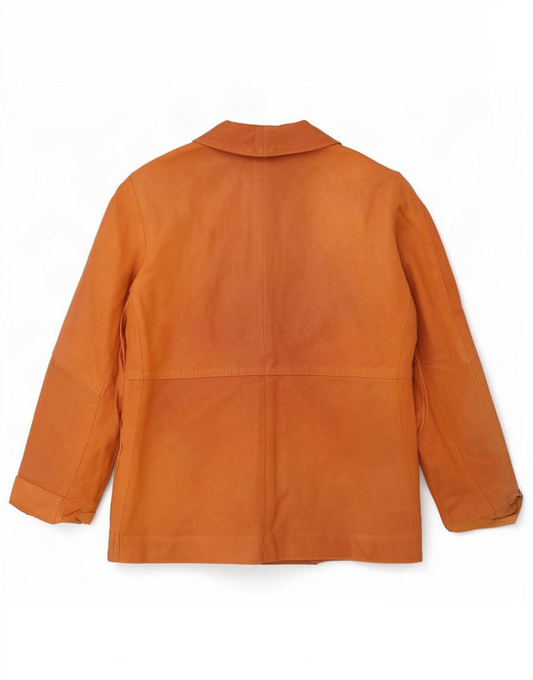 Jaqueta de couro feminina vintage EU 44 XL marrom