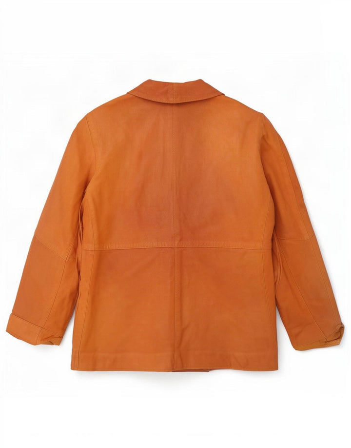 Jaqueta de couro feminina vintage EU 44 XL marrom