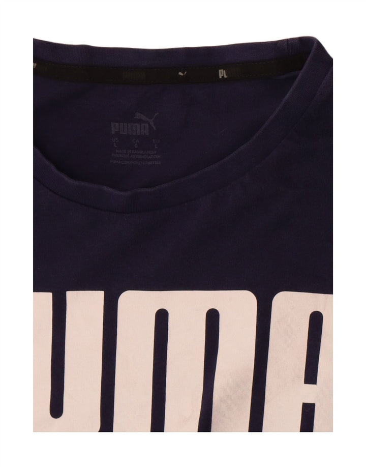 Puma Camiseta Masculina Graphic Top Grande Azul Marinho