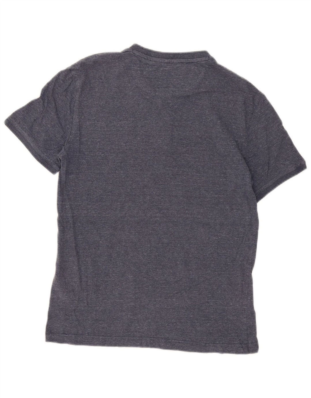 Camiseta masculina Superdry Top médio algodão manchado azul