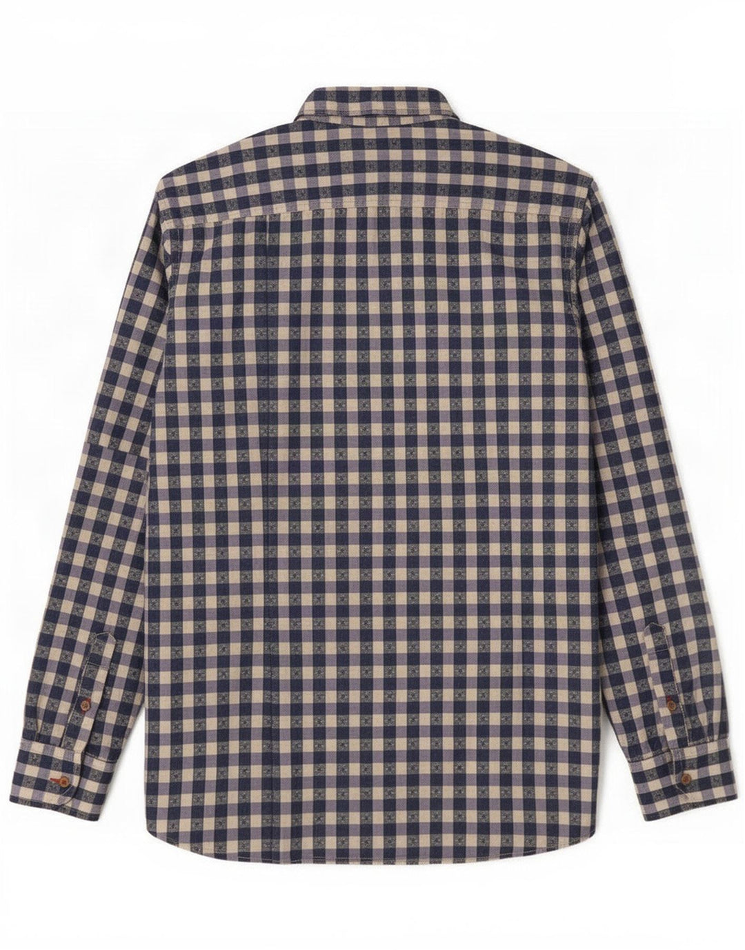 Camisa masculina Ted Baker tamanho 4 grande algodão guingão roxo