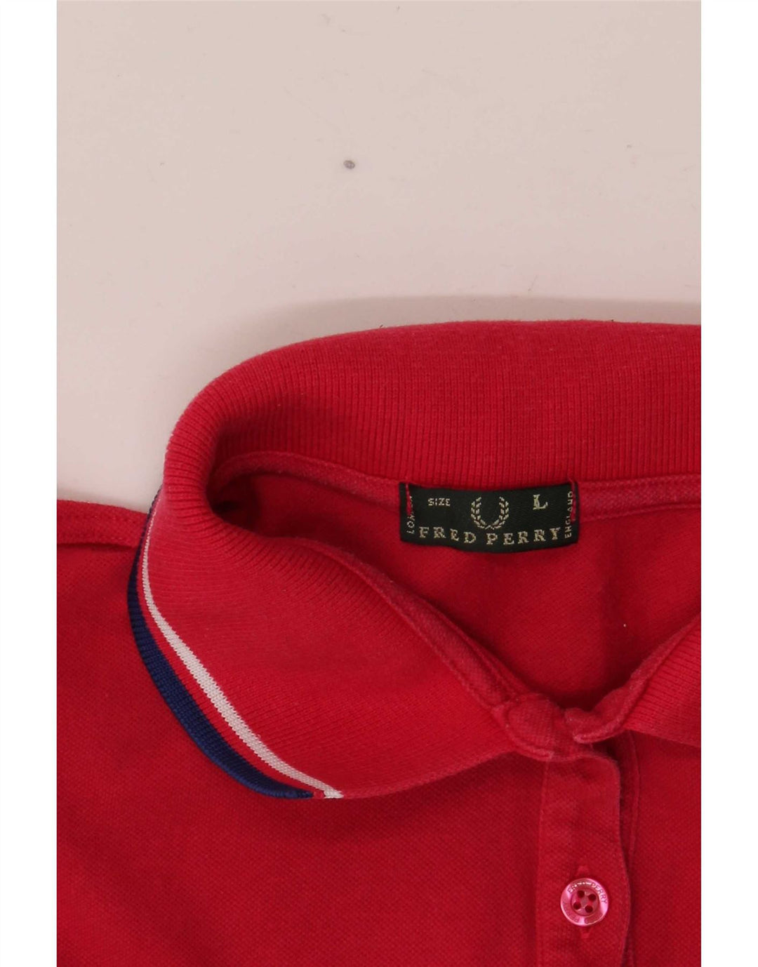 Camisa polo feminina Fred Perry Reino Unido 14 grande vermelha