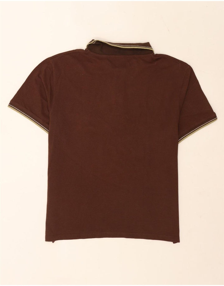 Camisa polo masculina Trussardi XL listrada marrom