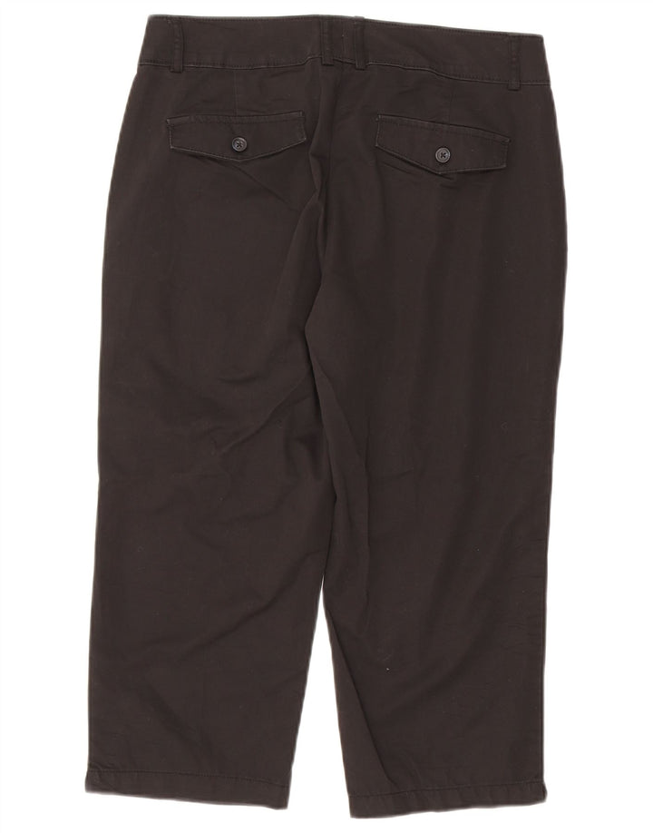 Calça capri feminina DOCKERS US 10 grande W32 L21 algodão preto