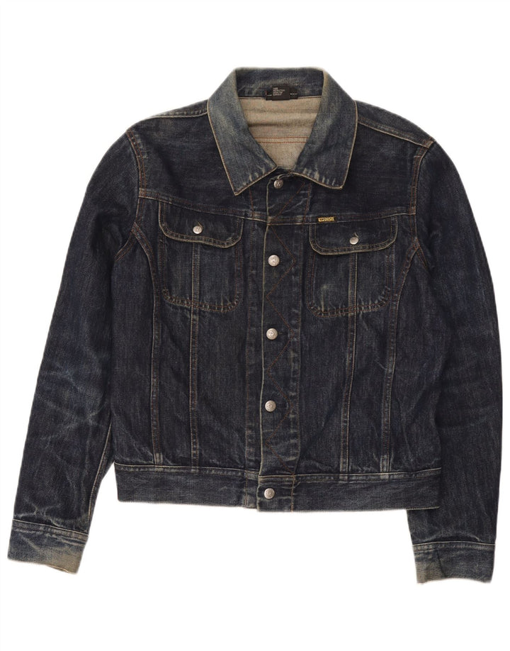 Jaqueta jeans feminina Diesel UK 14 algodão azul marinho médio