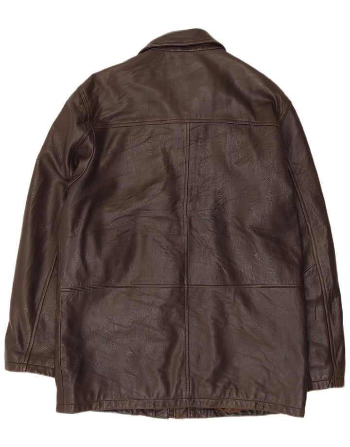Casaco de couro masculino Blackthorn IT 52 XL couro marrom