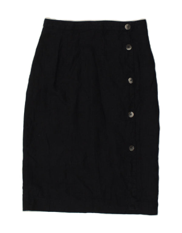 Saia lápis feminina JAEGER UK 10 pequena W27 azul marinho
