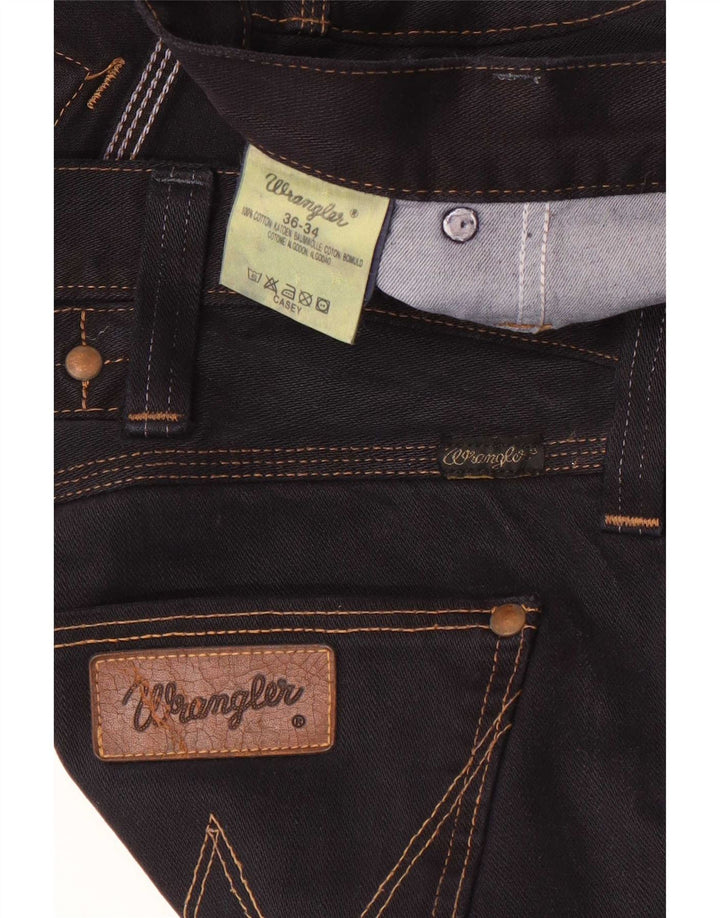 Wrangler Masculino Casey Straight Jeans W36 L34 Algodão Preto
