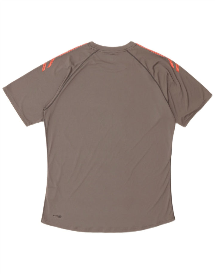 Camiseta masculina Asics Top XL cinza geométrico poliéster