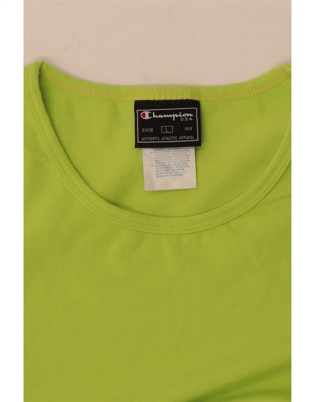 Camiseta feminina Champion UK 14 grande poliéster verde