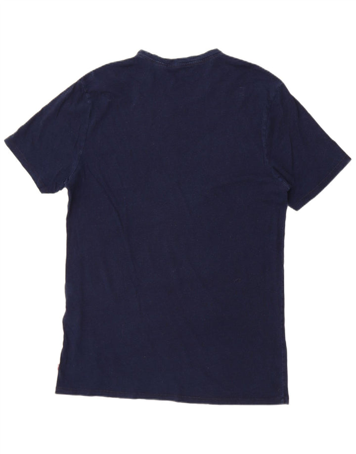 Camiseta gráfica masculina Levi's Top médio algodão azul marinho